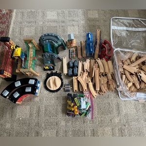 Melissa and Doug wooden train set